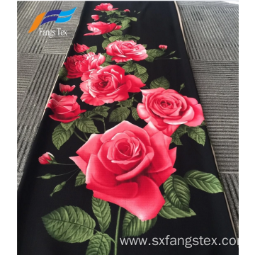 100% Polyester British Line Flower Printed Dress Fabric